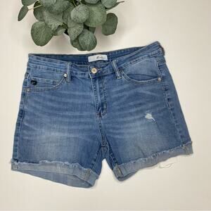KanCan | Distressed High Rise Denim Shorts